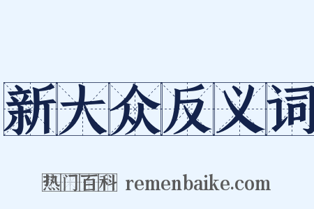 新大众反义词是什么意思的图片